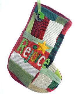 rejoice stocking quilted handmade pretties etsy
