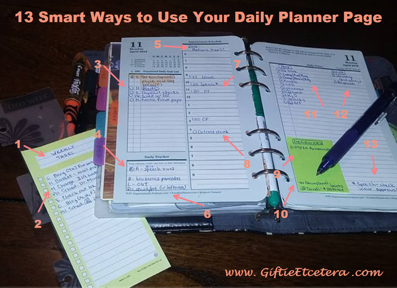 Giftie Etcetera: DIY: Page Markers For Your Planner