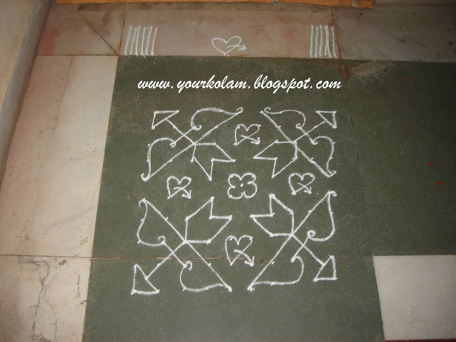 அழியாத கோலம்/ ముగ్గులు / रंगोली Valentines day kolam