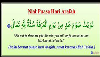 Bacaan Niat Puasa Arafah Bacaan Niat Puasa Arafah