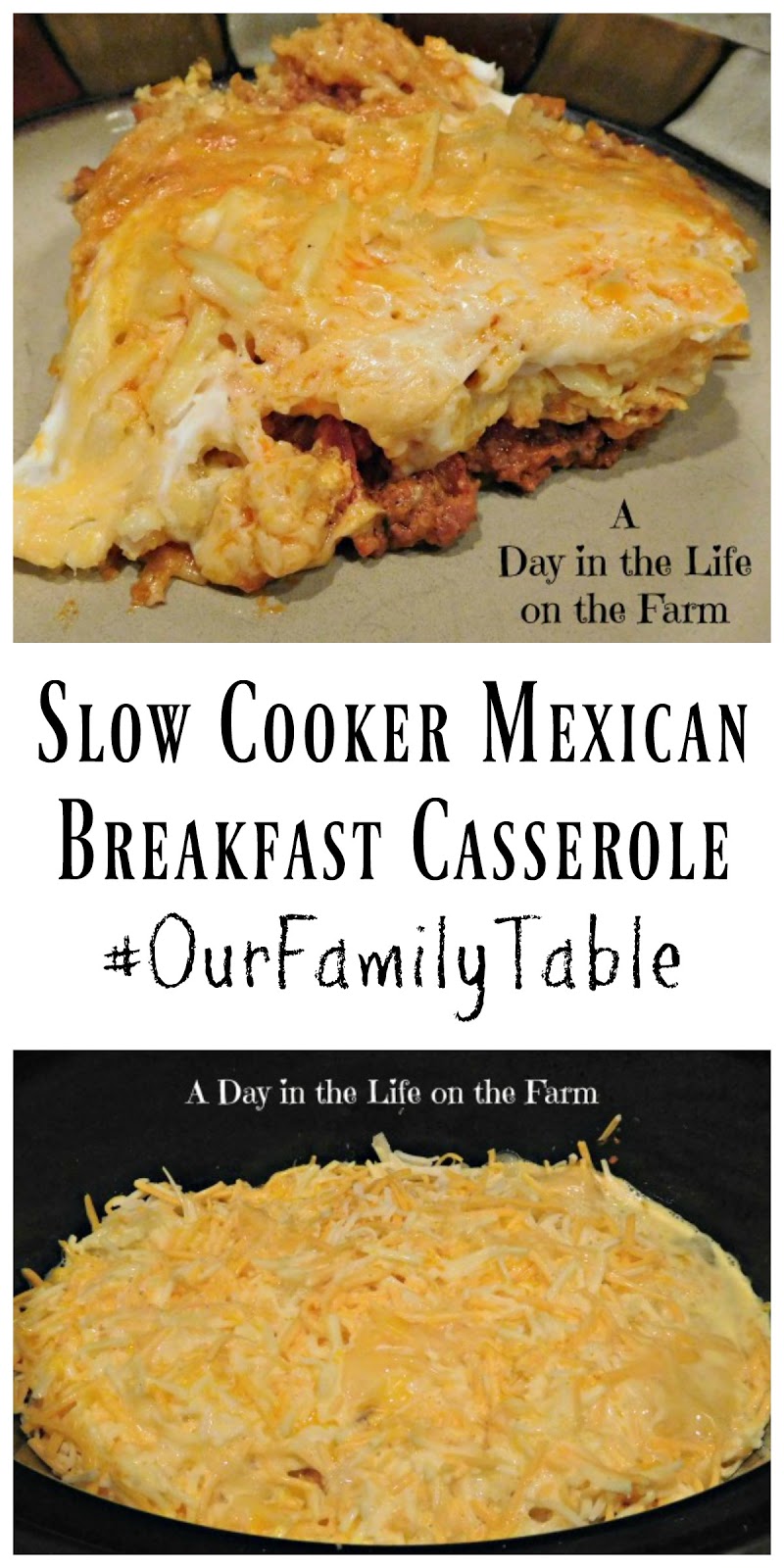 A Day in the Life on the Farm Slow Cooker Mexican Breakfast Casserole