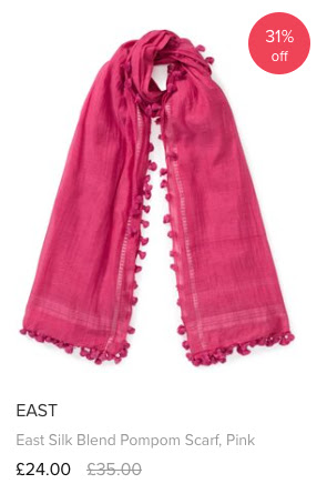 Love The Sales East Pompom Scarf