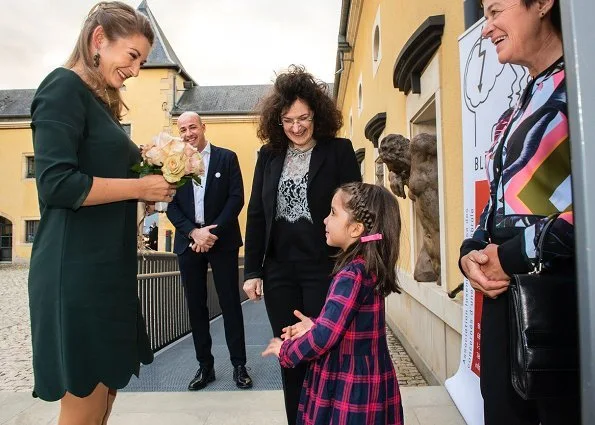 Hereditary Grand Duchess Stéphanie attended a conference that was held by BLËTZ asbl at Bettembourg Castle