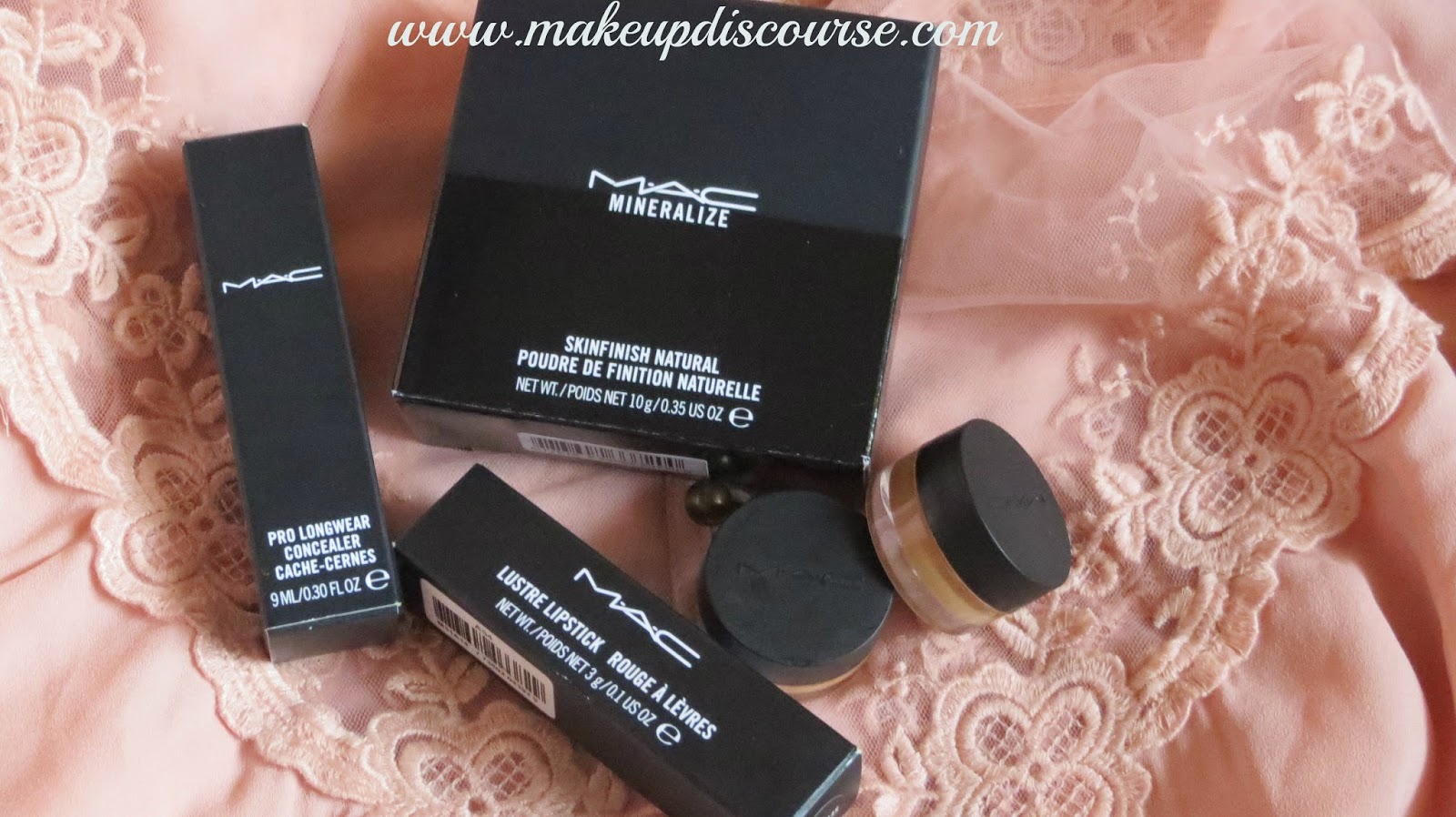 MAC Lipstick See Sheer, MAC Prolong Wear Concealer NW40, MAC Mineralize Skin Finish Natural Price in India