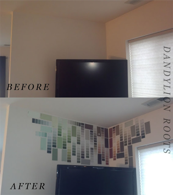 Dandylion Roots Paint Chip Wall