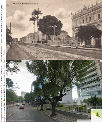 Campo Grande Antigo/Atual, Salvador, Bahia. Palacete Machado Camara dos Deputados Bahia. Igreja Anglicana. Palácio da Assembleia e Britania Mansion respectivamente. Imagem Rafael Dantas, Bahia