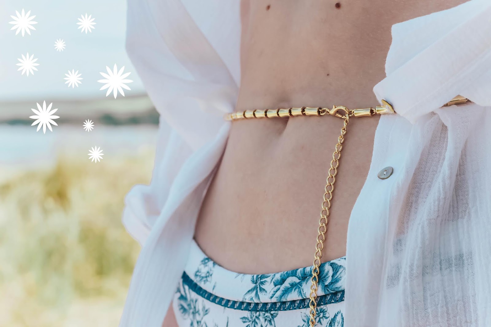 Gold Belly Chain Belt Beach Style Gold Belly Chain Belt