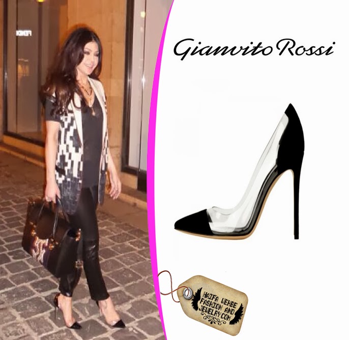 Haifa wehbe fashion and jewelry: Haifa Wehbe wearing Gianvito Rossi