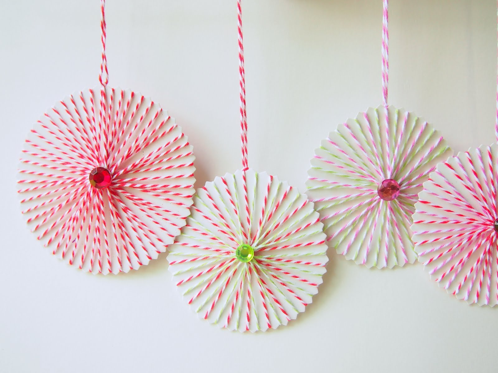 The Tiny Funnel Christmas String Ornaments