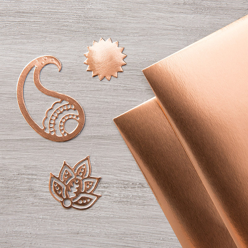 Stampin' Kat Copper Emboss Resist Leaves