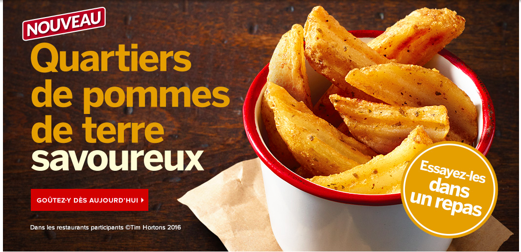 Savoury Potato Wedges From Tim Hortons / ティム・ホートンズのセイボリー ポテトウェッジ I'm