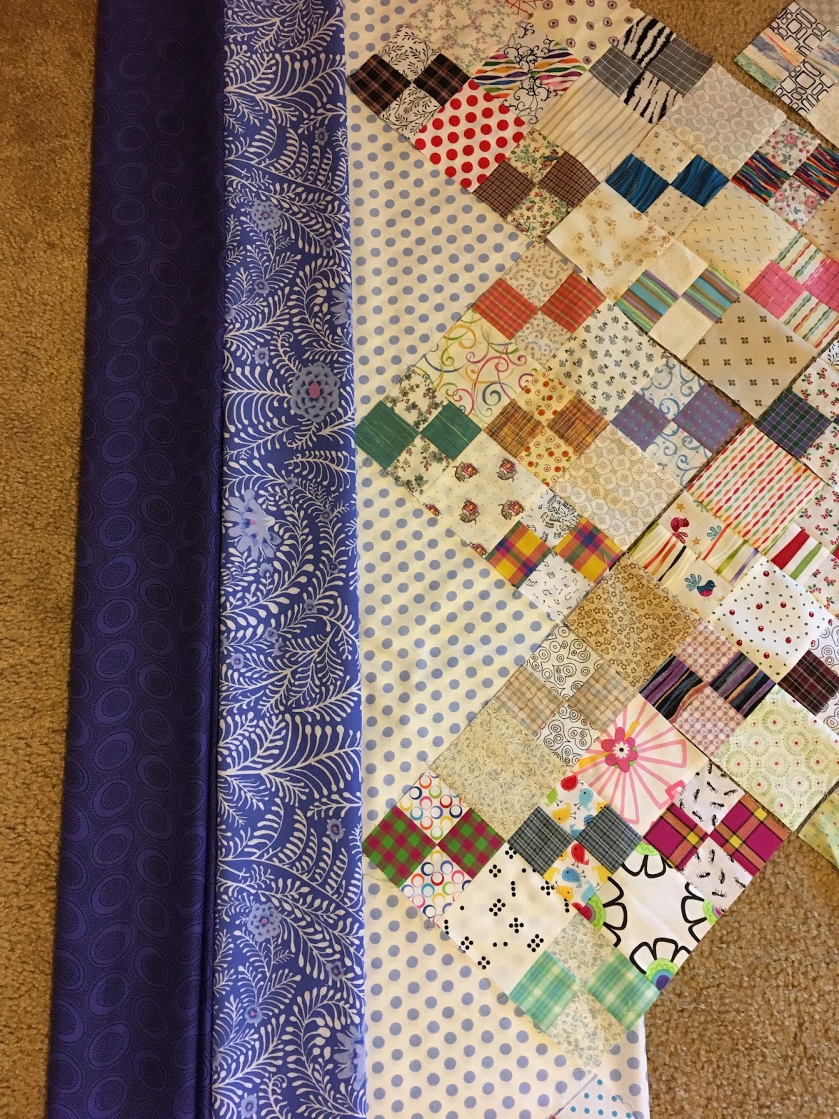 Susan's Quilt Creations Hurricane Matthew 4 Patch QuiltFinished!