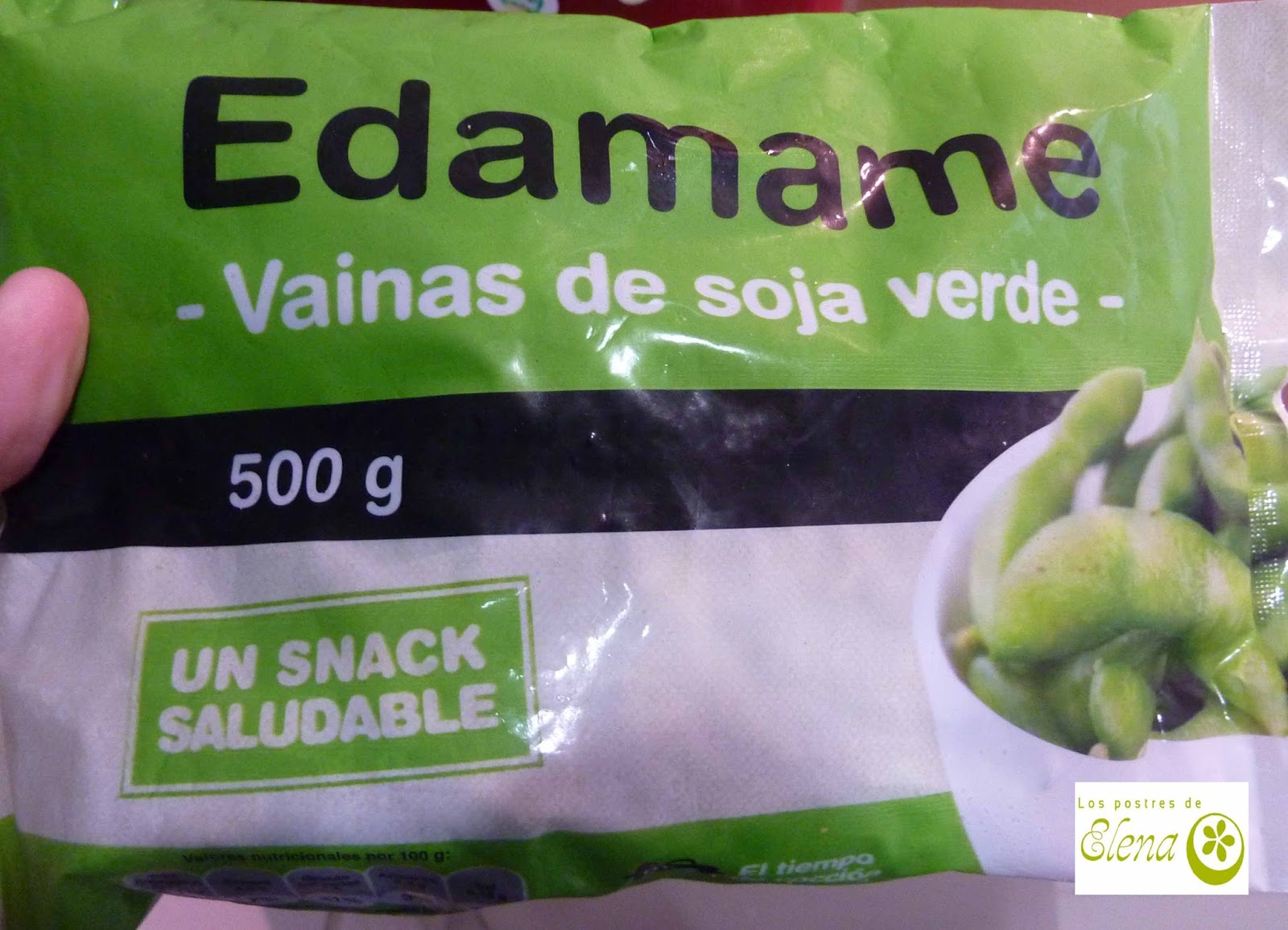 Los Postres de Elena Edamame, un snack saludable