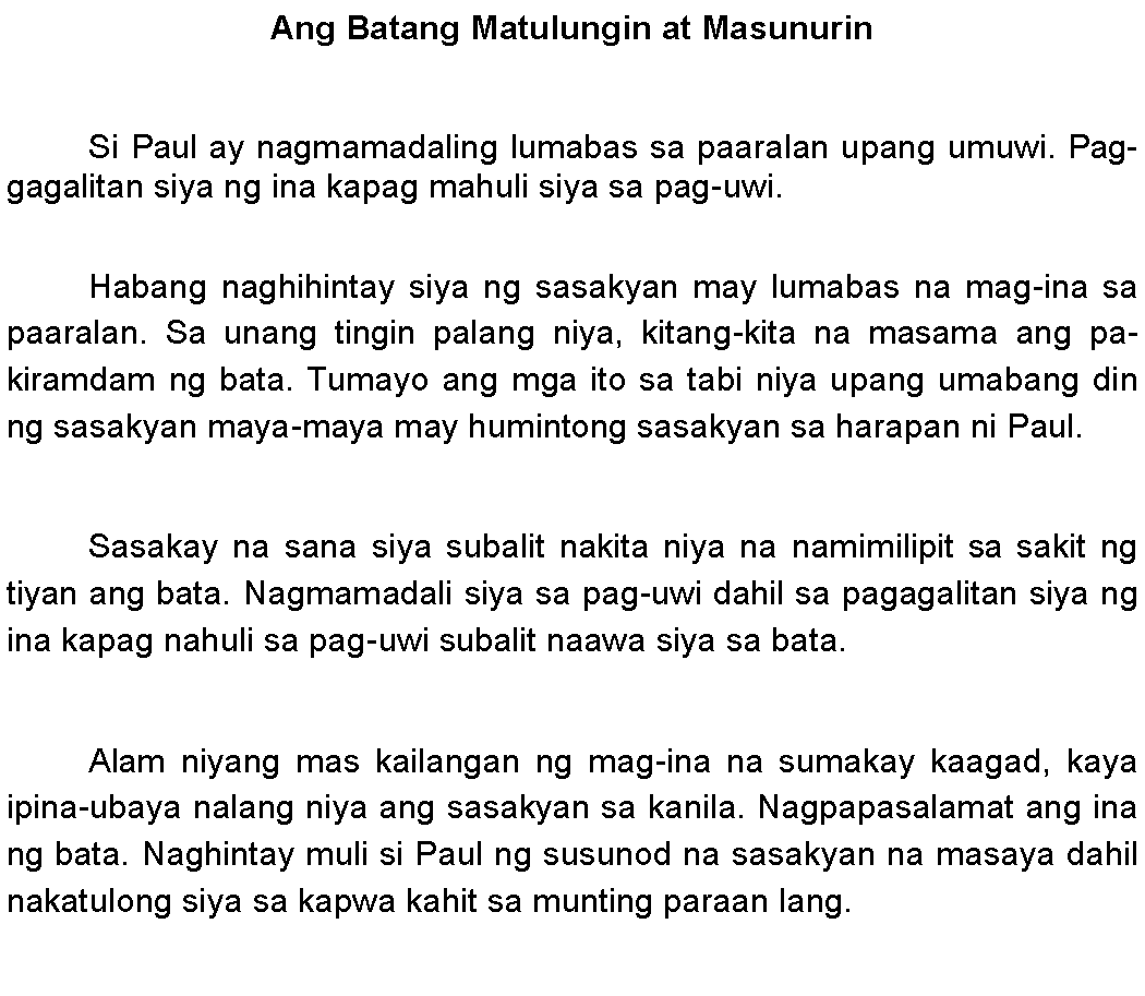 maikling kwento kahulugan - philippin news collections