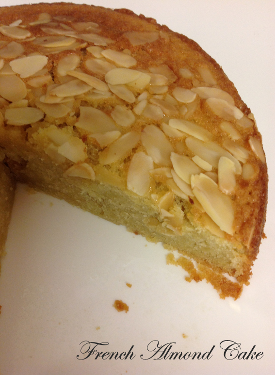 Cherry Top French Almond Cake