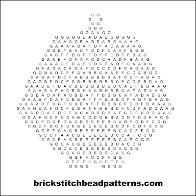 Click for a larger image of this brick stitch bead pattern letter or word chart.