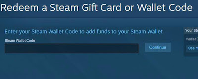 Redeem Steam Wallet Card