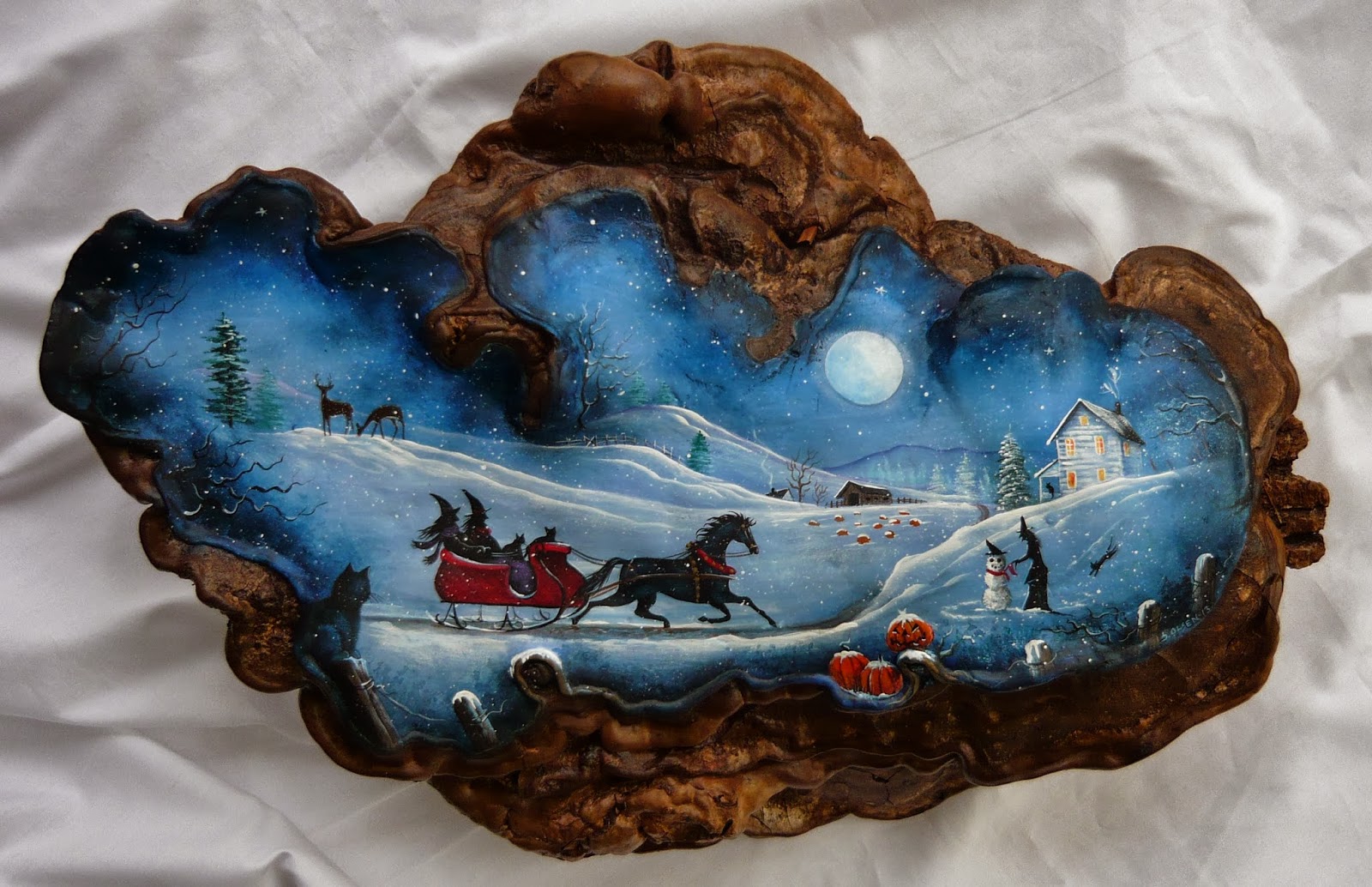 MAGIC BRUSH STUDIO OOAK ORIGINAL TREE FUNGUS ART on eBay