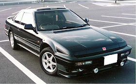 Honda Prelude III, napęd na przód, FWD, usportowione coupe, zdjęcia, japoński, black, front, czarny kolor, przód