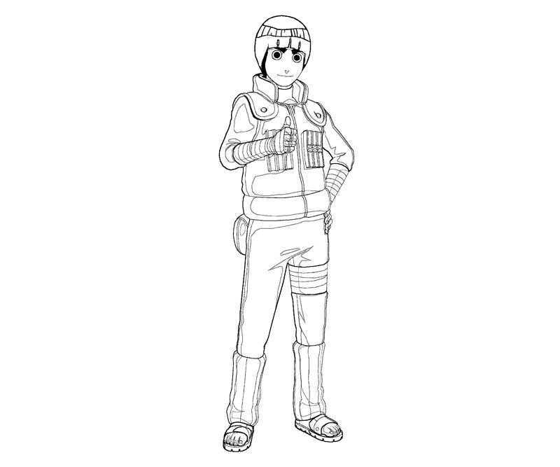Rock Lee 6 Coloring  Crafty Teenager