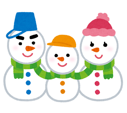雪だるまのキャラクター(家族)