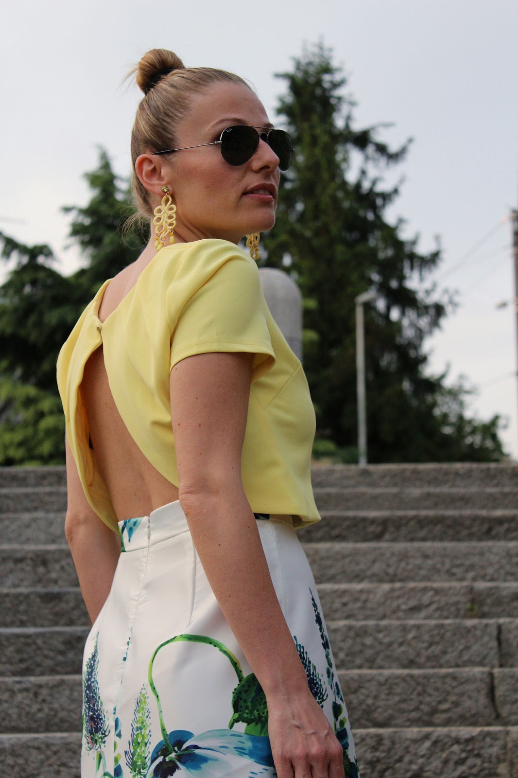 Eniwhere Fashion - Be Secrets floral midi skirt - Brescia
