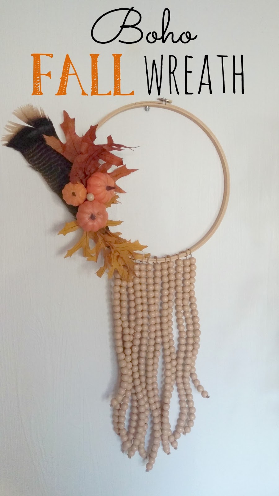 Repurposed embroidery hoop wreath