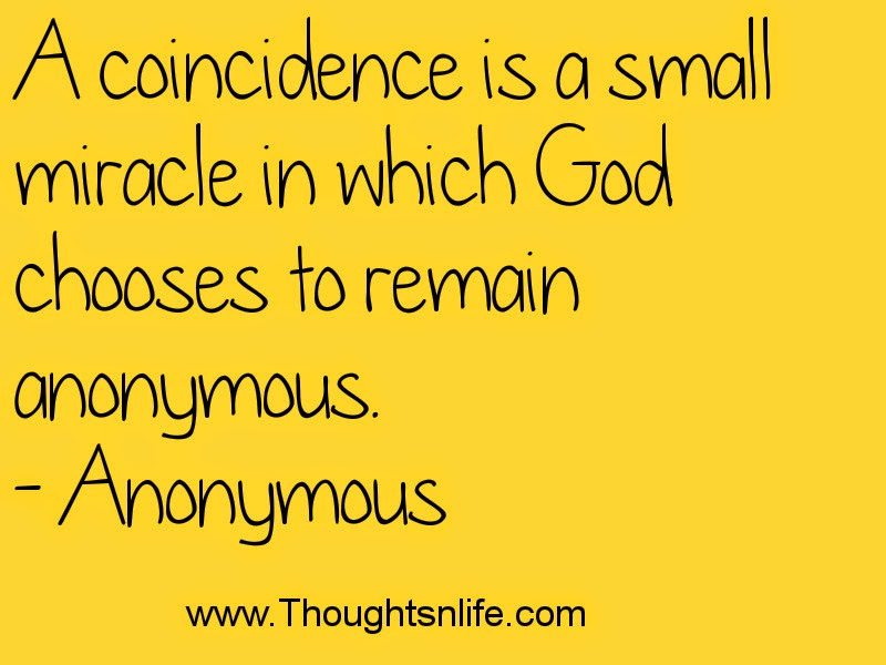 Thoughtsandlife: A coincidence