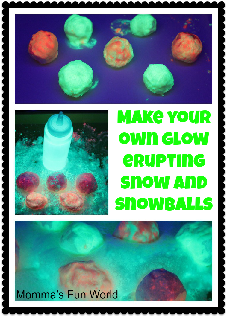 Make your own erupting glow snow Recycling Center