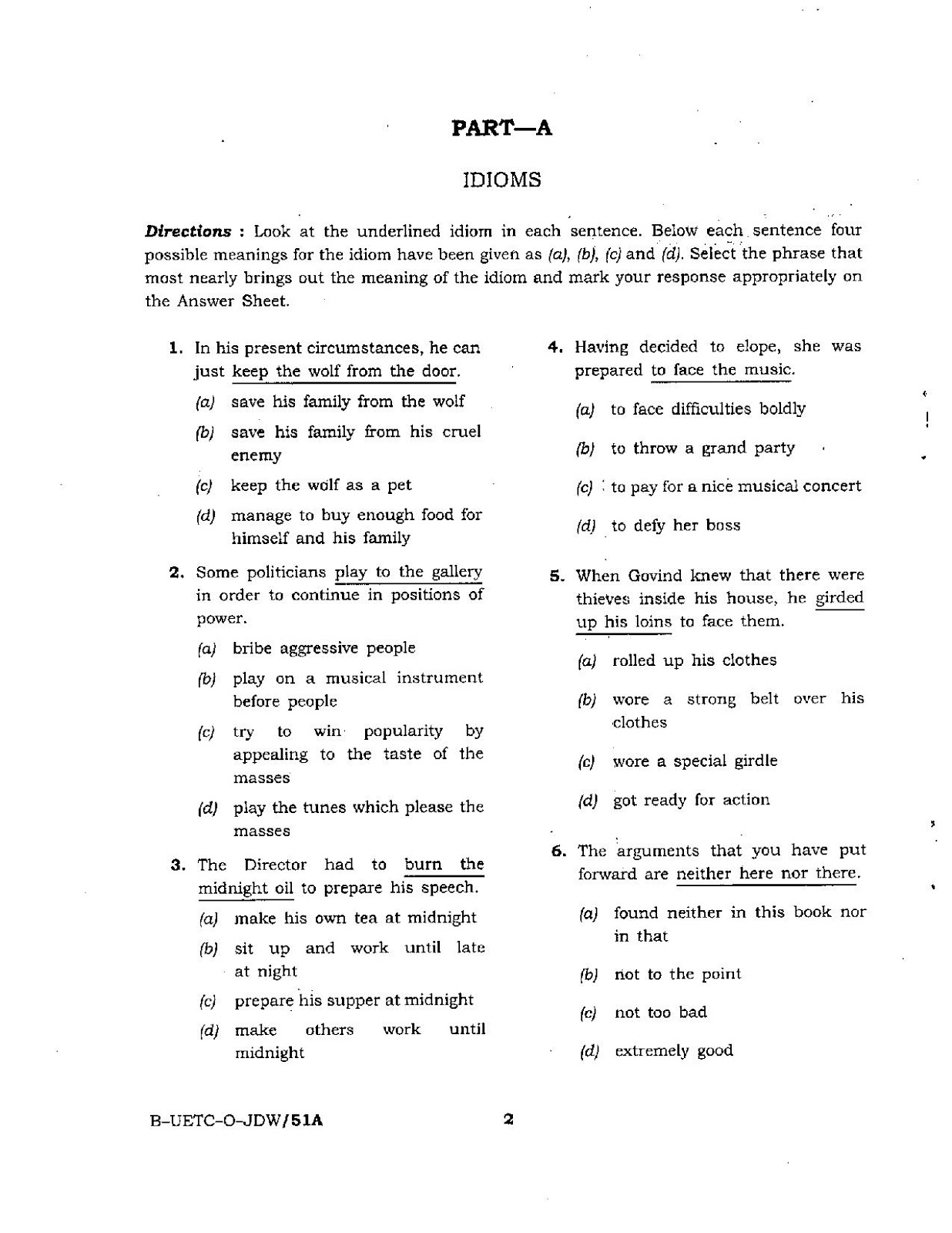 Academic essay question