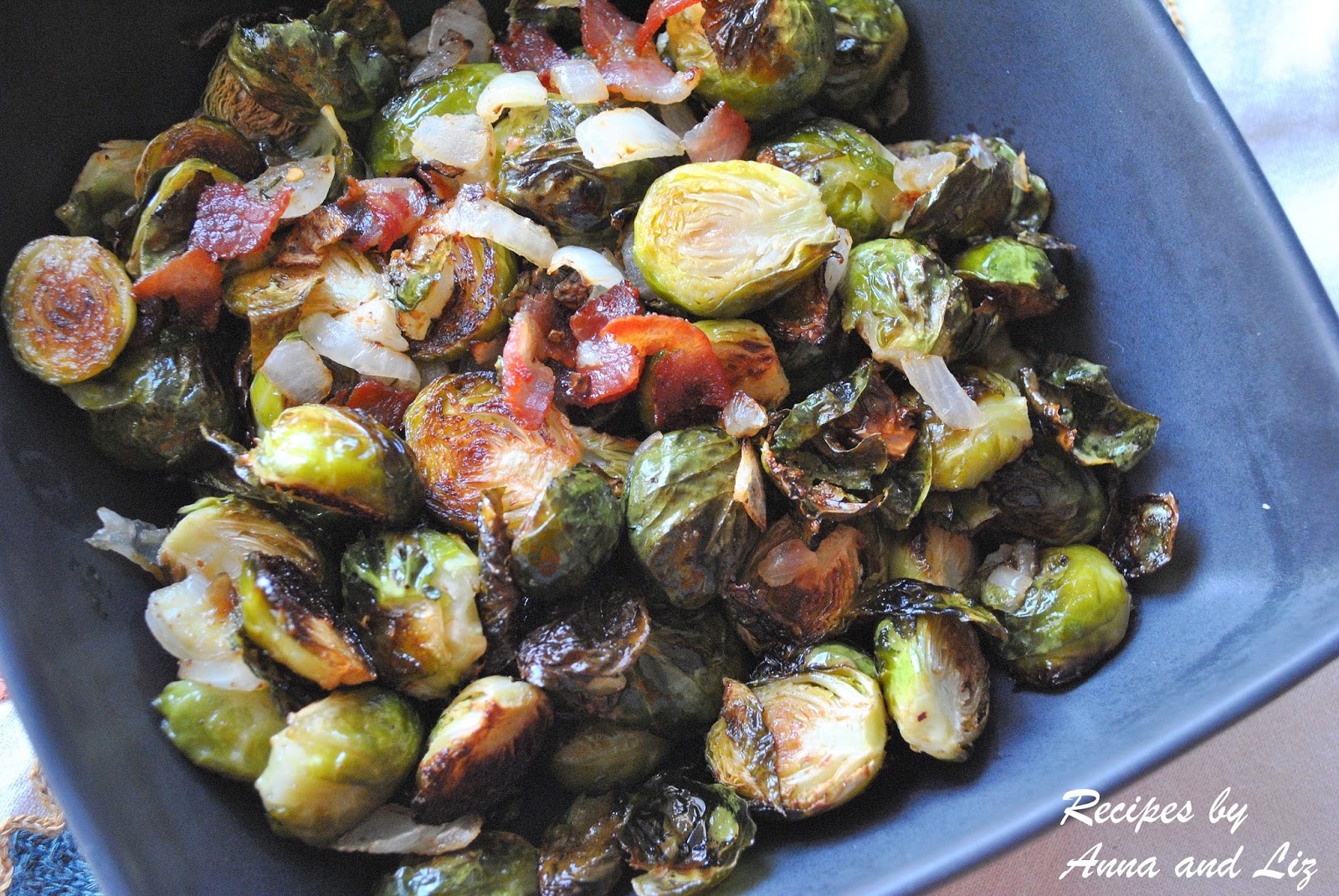 Roasted Brussels Sprouts with Bacon and Parmesan Cheese 2 Sisters