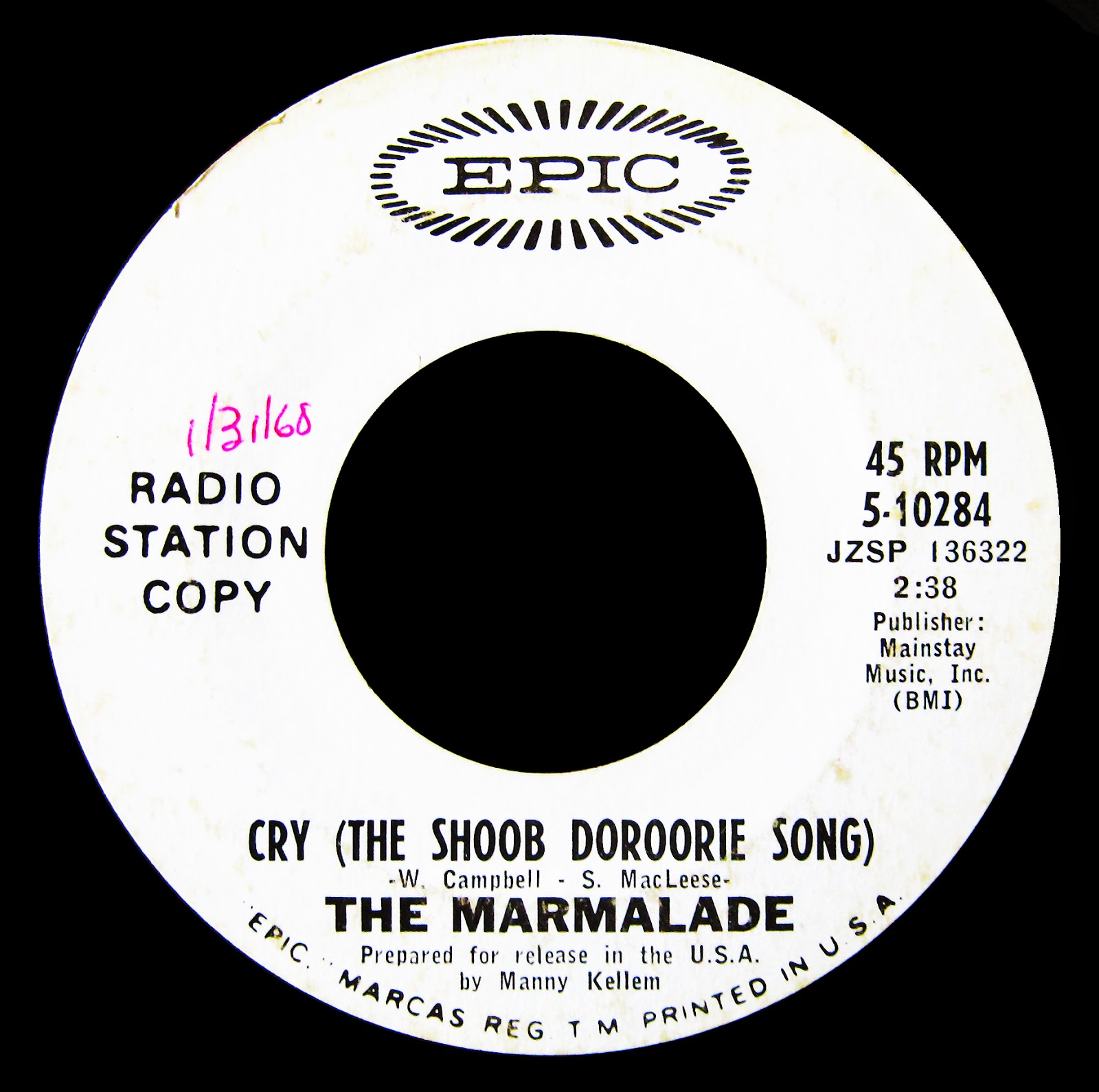 THE ROSE COLORED CORNER THE MARMALADE MAN IN A SHOP / CRY (THE SHOOB