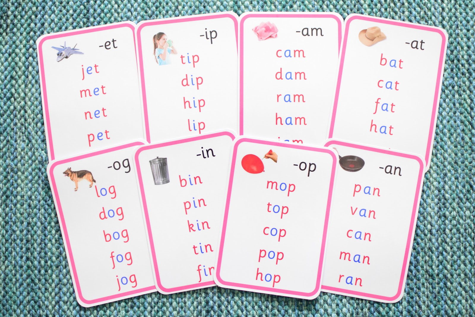 42 lists of 5 words each The Pink Series Word Lists Montessori 