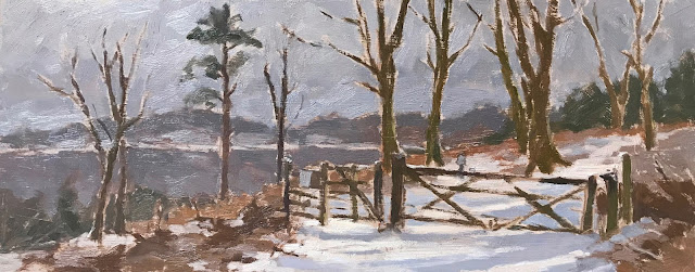 #317 ‘Spring Snow at the Devils Punch Bowl’ 8×19.5″
