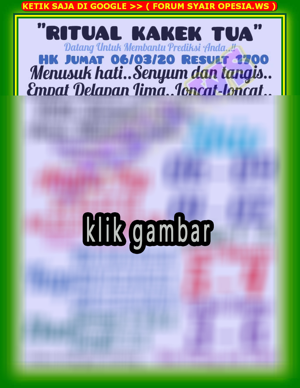 1 New Message Kode Syair Hongkong 6 Maret 2020 Forum Syair Togel Hongkong Singapura Sydney