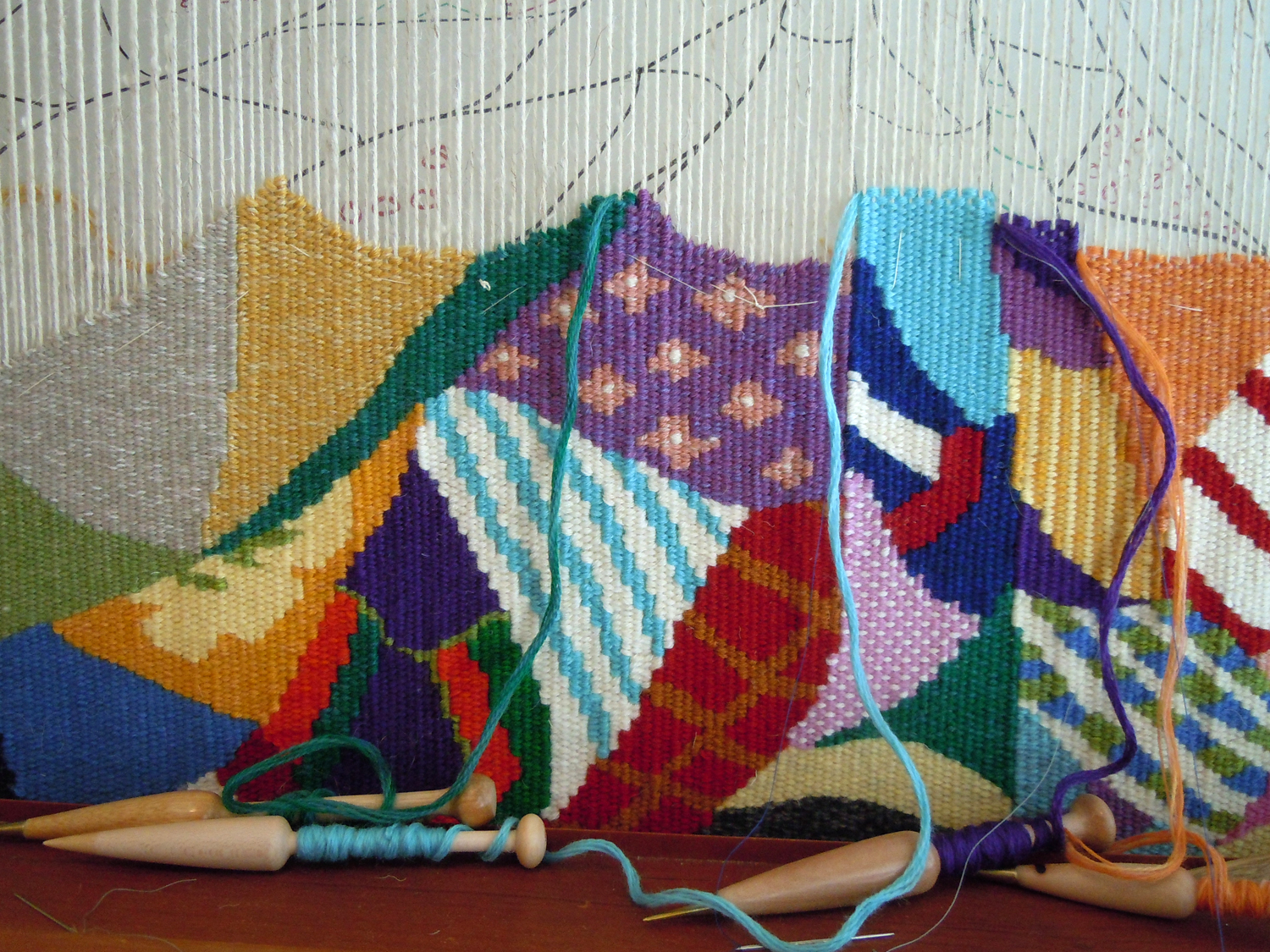 works in progress : Working on the quilt tapestry