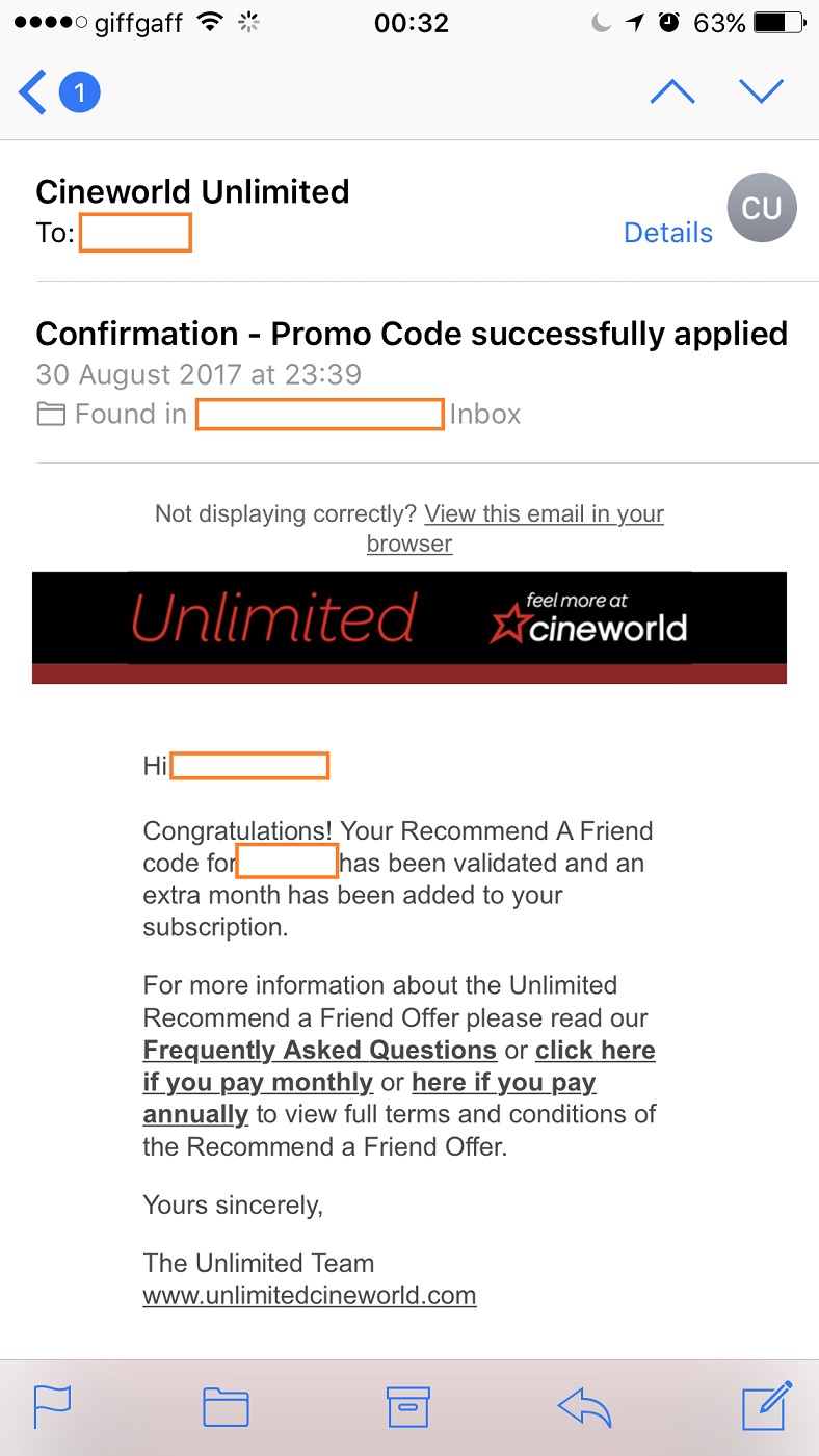 可可火山 英国 CINEWORLD UNLIMITED CARD 无限卡，年卡优惠近7折