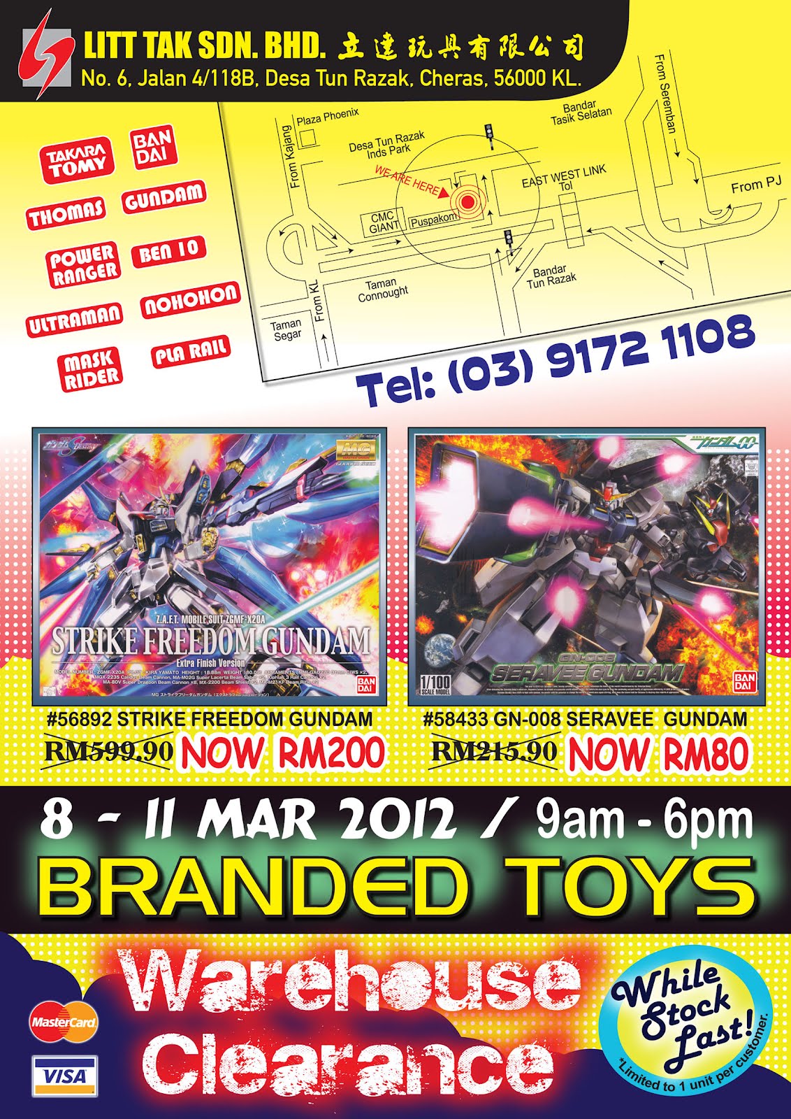 Branded Toys Warehouse Sales (8 March 11 March) Malaysia Warehouse
