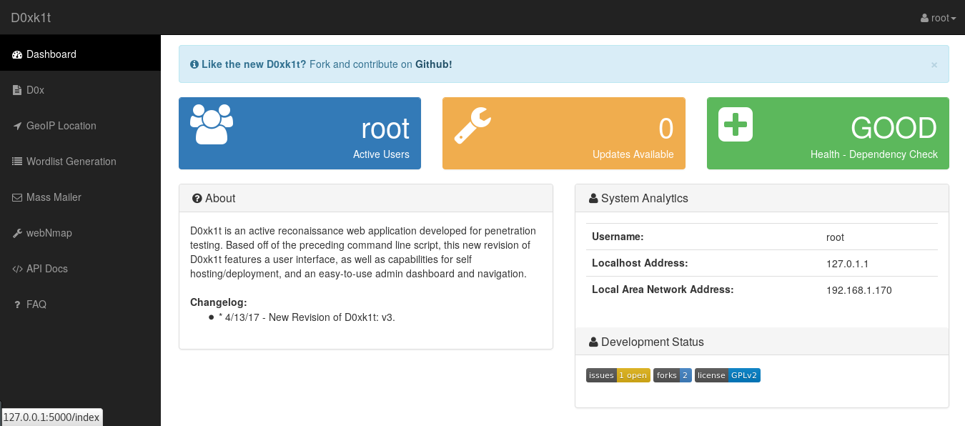 D0xk1t OSINT & Active Reconnaissance Suite The World of IT & Cyber