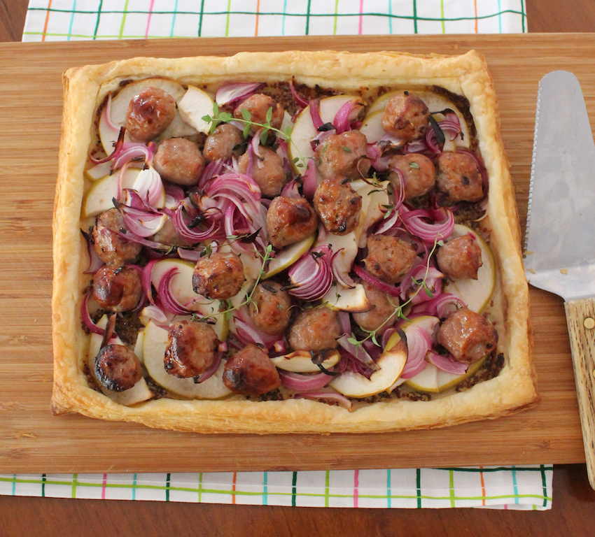 Food Lust People Love Sausage Apple Onion Tart FridayPieDay