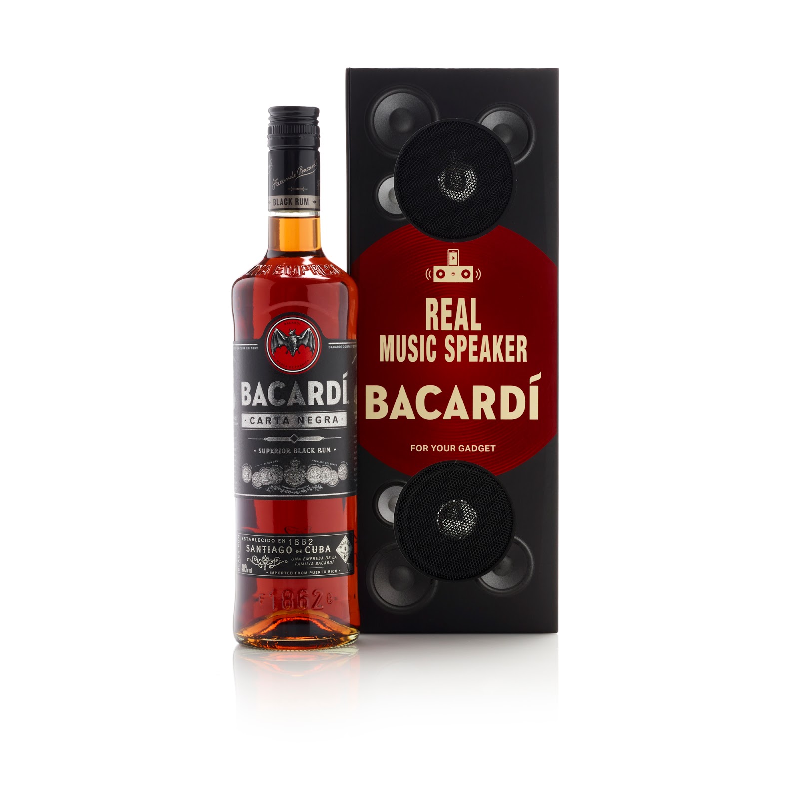 Bacardi - Real Music Speaker on Packaging of the World - Creative ...