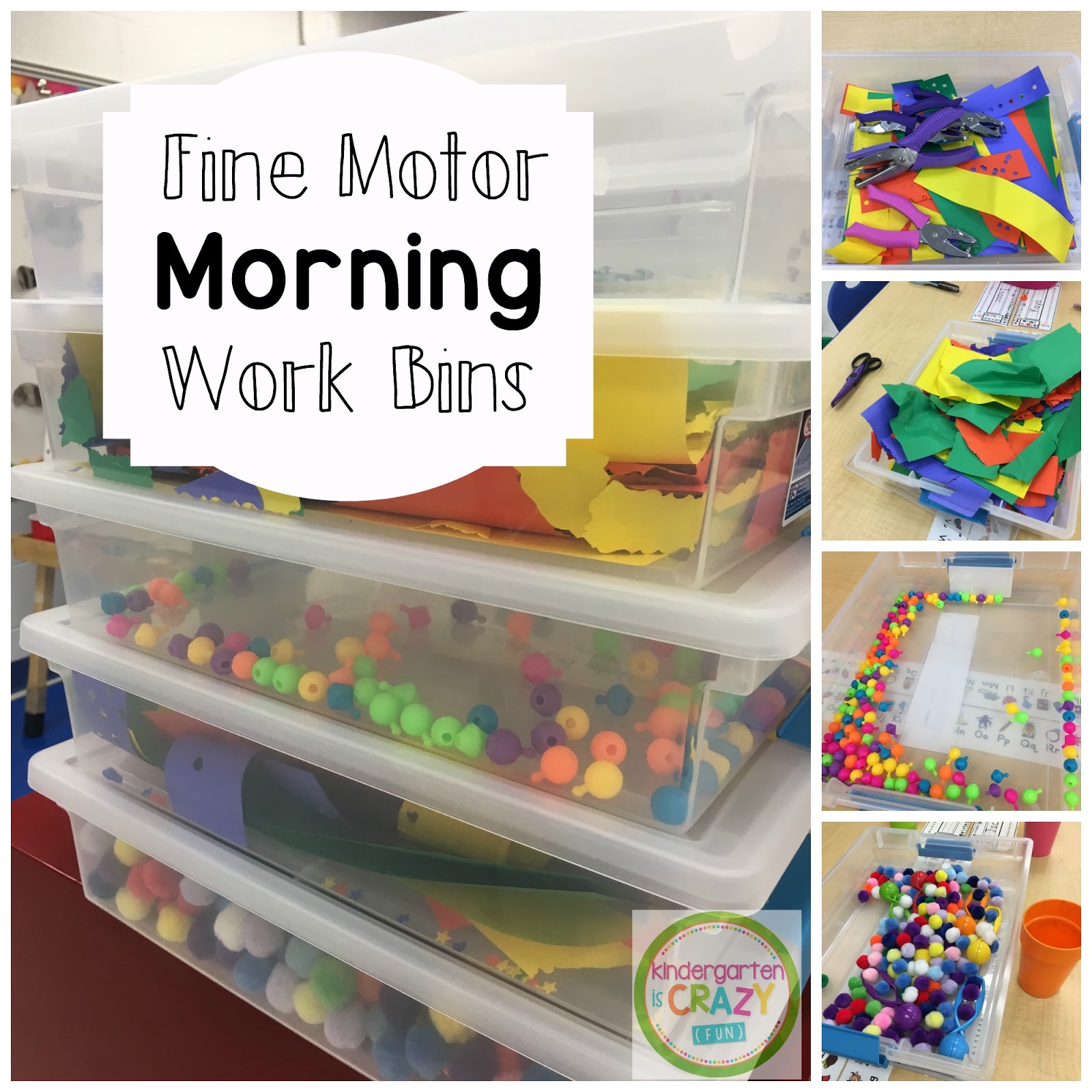 Kindergarten Is Crazy (Fun) Fine Motor Morning Work Bins!!