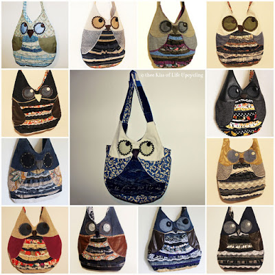 Found New Life As: My Upcycled Owl Bags | thee Kiss of Life Upcycling