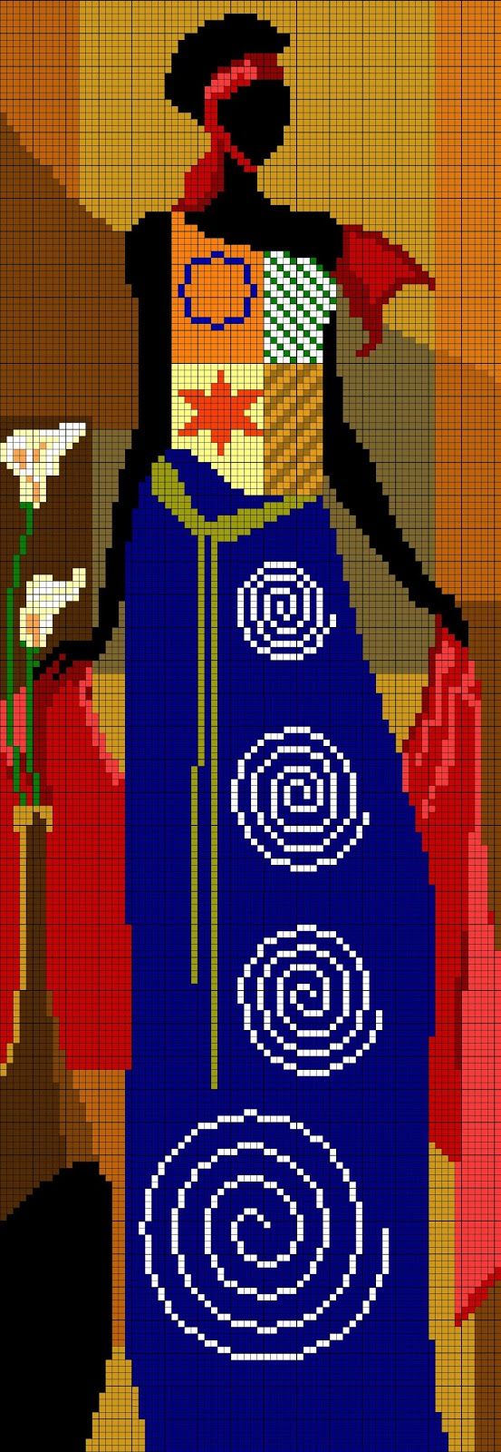 Ergahandmade Cross stitch patterns African