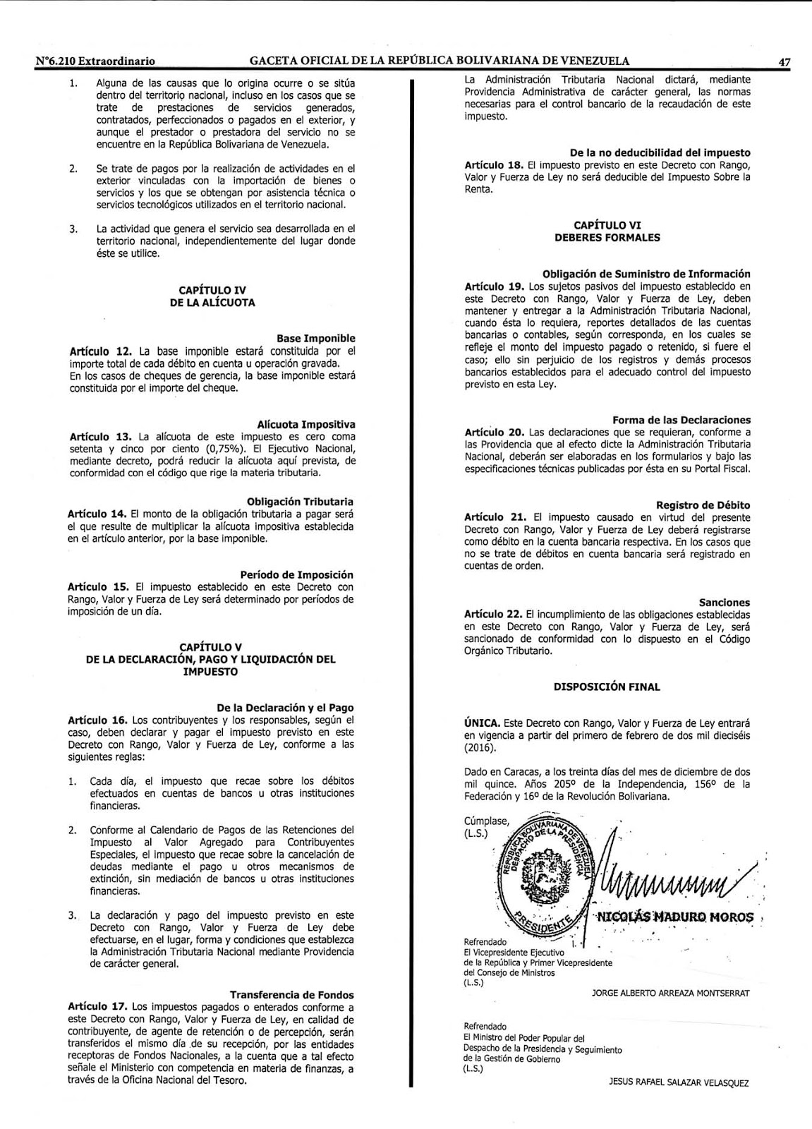 Gaceta Oficial Impuesto Sobre La Renta 2016 | dataenlinea igtf vigente desde el 01 feb 2016 no Gaceta Oficial Impuesto Sobre La Renta 2016 | dataenlinea igtf vigente desde el 01 feb 2016 no
