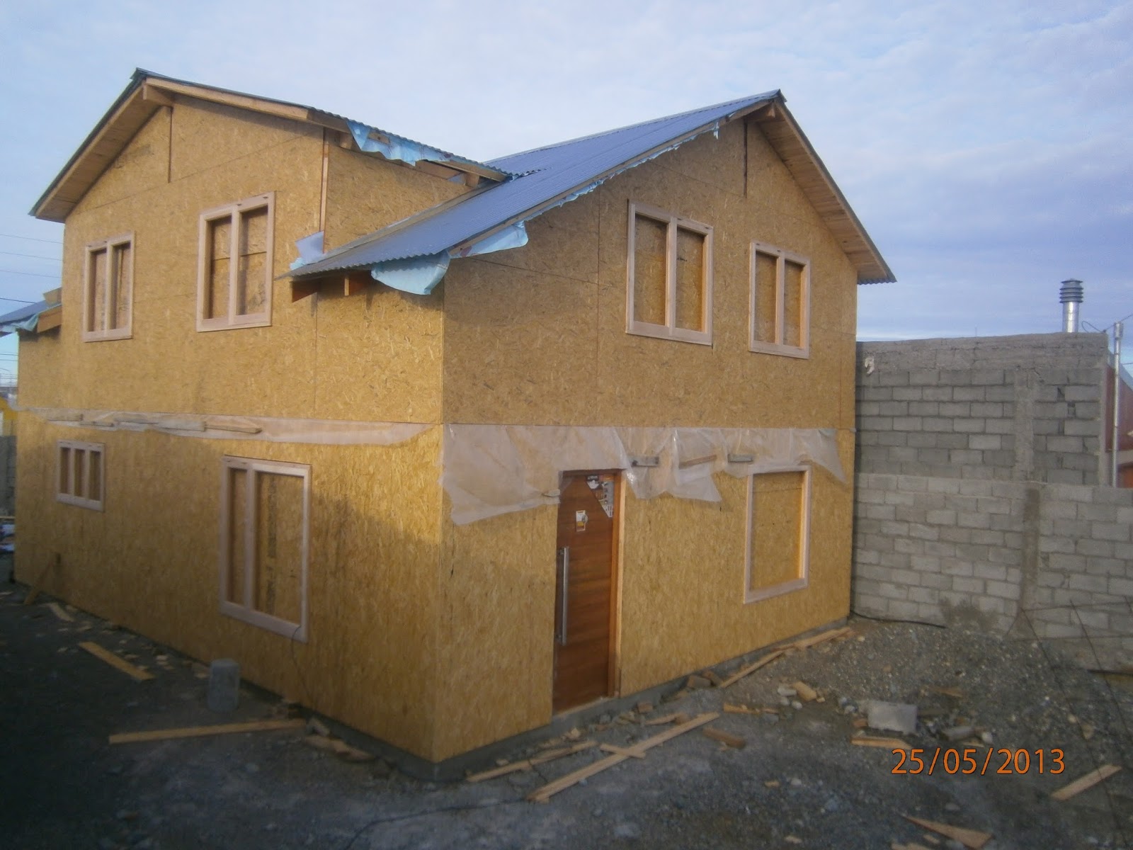 Construcciones en seco: tercera etapa revestimiento exterior colocacion