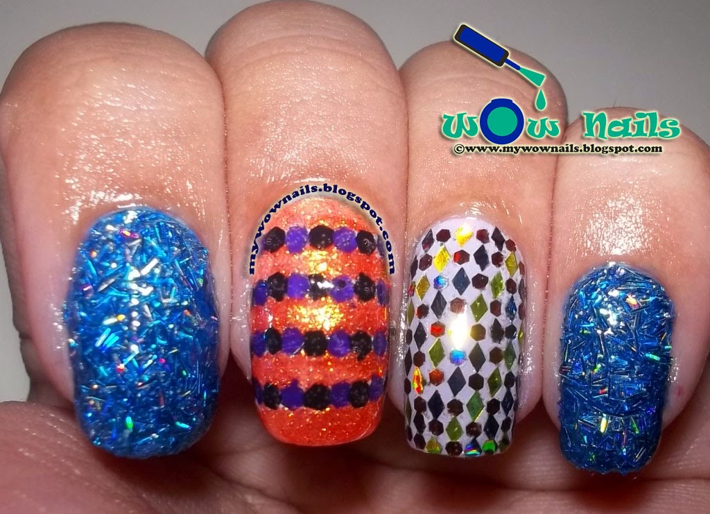 WoW Nails NOTD Glitter Bomb Nail Art
