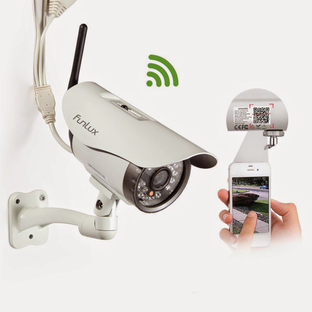 Funlux® 720P HD Indoor Outdoor Wi-Fi IP Network Camera Home Monitoring