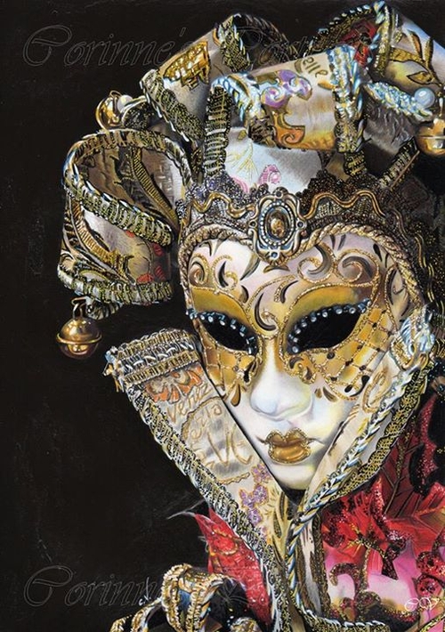 21-Venetian-Opera-Mask-Corinne-Vuillemin-WIP-Color-Drawings-of-Actors-and-Animals-www-designstack-co