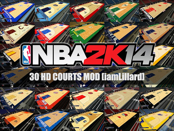 NBA 2k14 HD Courts Patch Pack : 30 NBA Courts